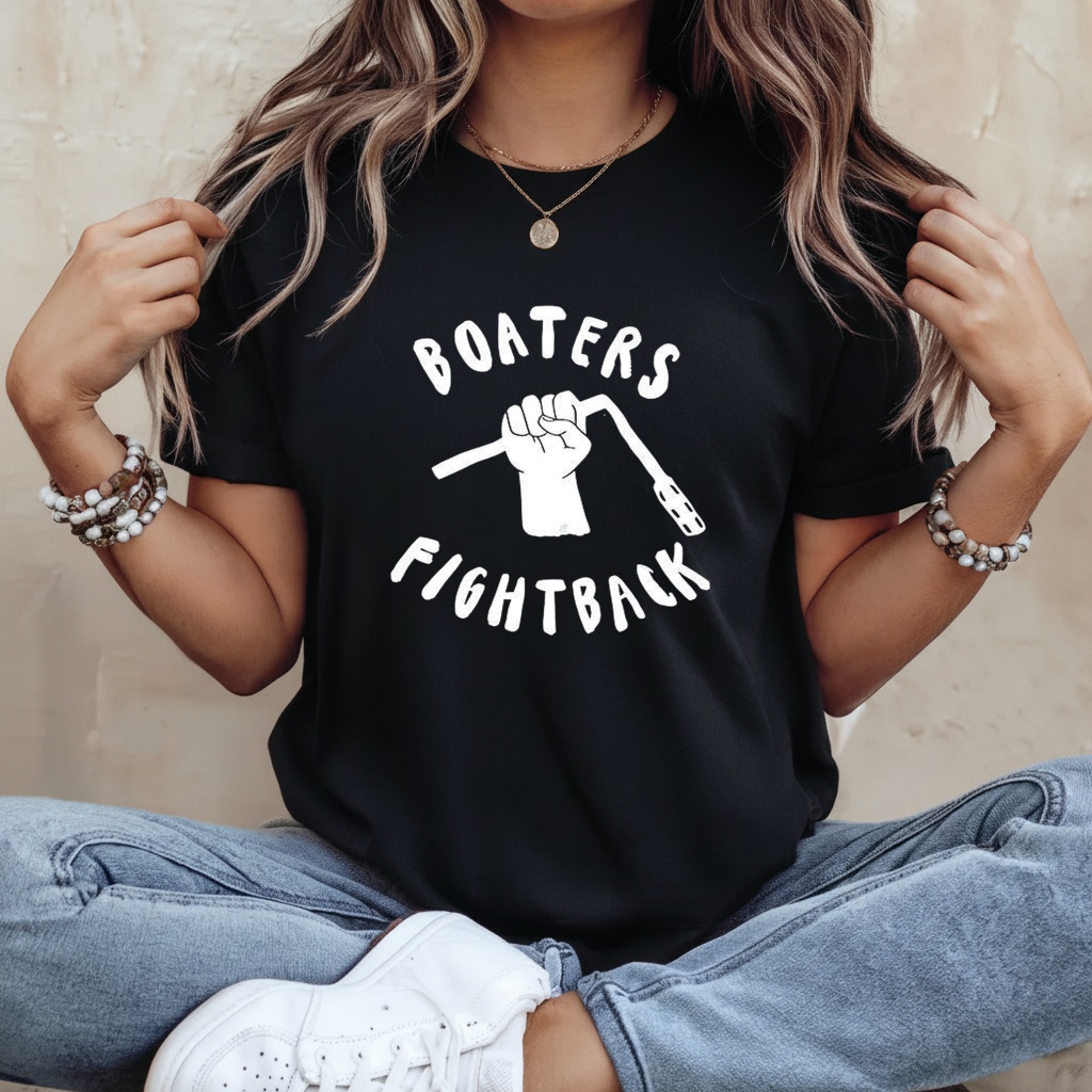 Boaters fight back_Ladies T-Shirt Boaters fight back_Ladies T-Shirt