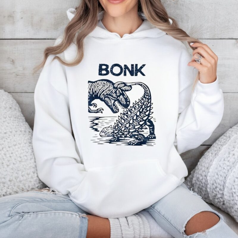 Bonk Dinosaur Funny Prehistoric Humor_Crewneck Sweatshirt