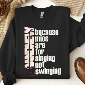 Brand New Because mics are for singing not swinging_Crewneck Sweatshirt
