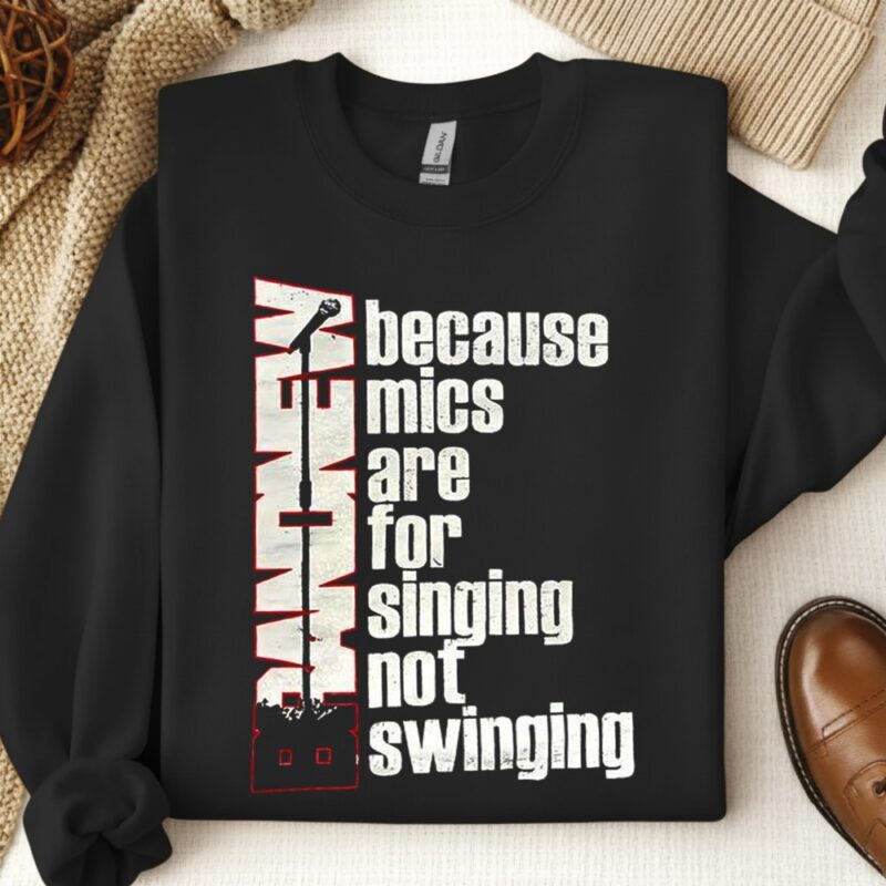 Brand New Because mics are for singing not swinging_Crewneck Sweatshirt