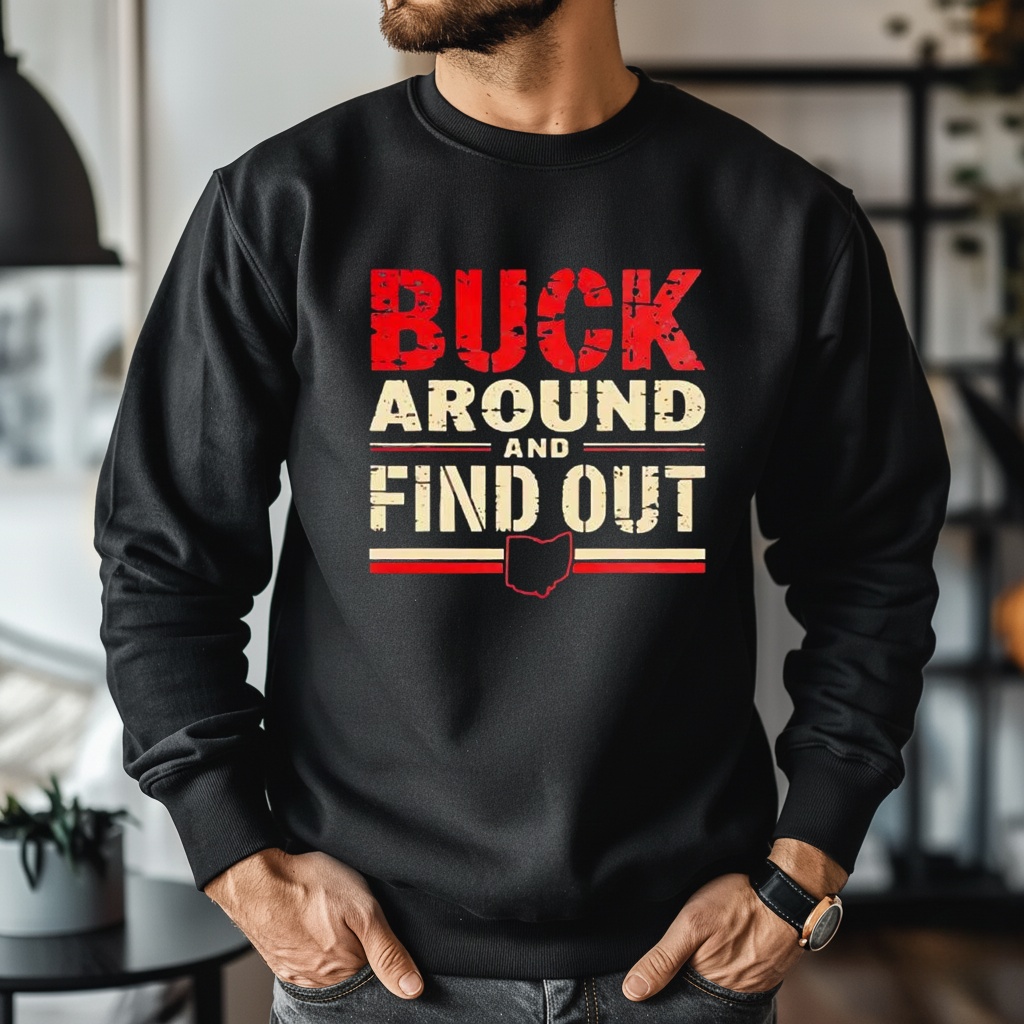 Buck Around And Find Out_Crewneck Sweatshirt Buck Around And Find Out_Crewneck Sweatshirt