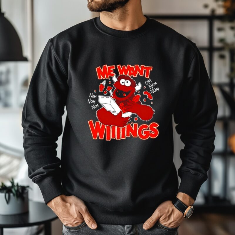 Buffalo Bills monster me want wings_Crewneck Sweatshirt