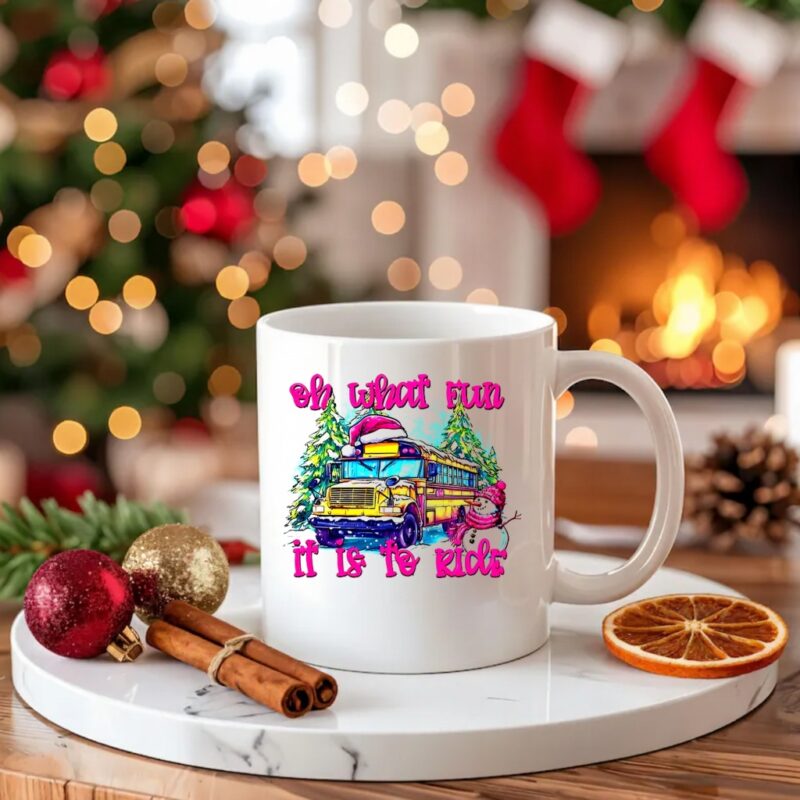 Bus school oh what fun it is to ride Christmas_Ceramic Mug