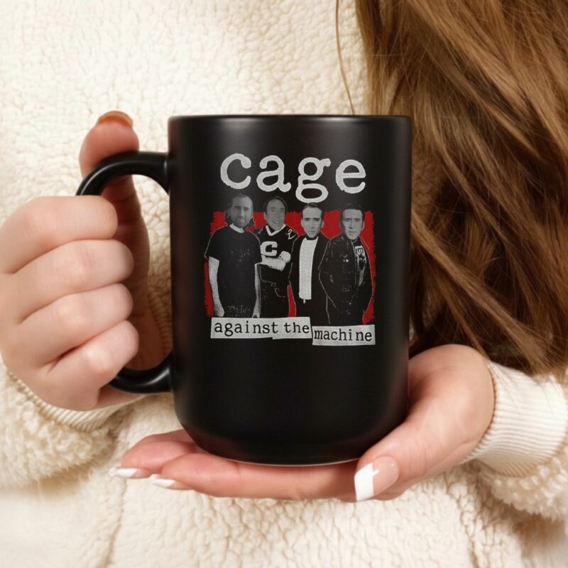 Cage Against Meme Nicolas the Machine Parody_Ceramic Mug