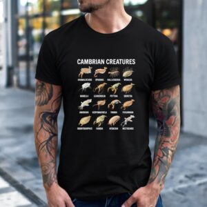 Cambrian Creatures Chart Prehistoric Life Paleontology_T-Shirt