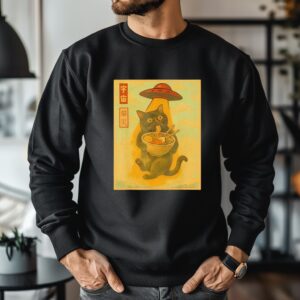 Cat Ramen UFO Japanese Anime_Crewneck Sweatshirt