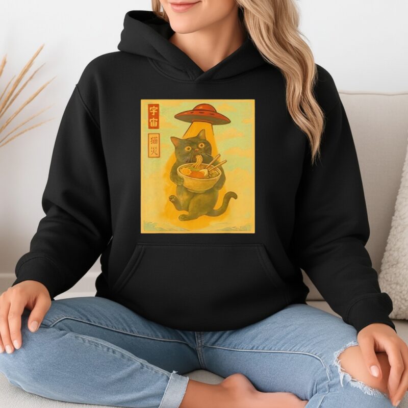 Cat Ramen UFO Japanese Anime_Hoodie