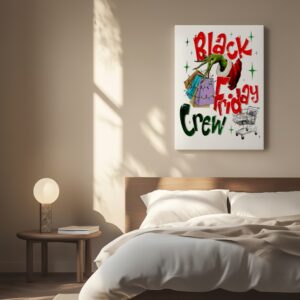 Christmas Black Shopping Family Funny Friday Shopping Crew_Canvas