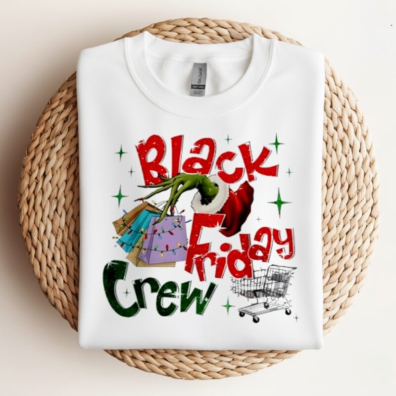 Christmas Black Shopping Family Funny Friday Shopping Crew_Crewneck Sweatshirt