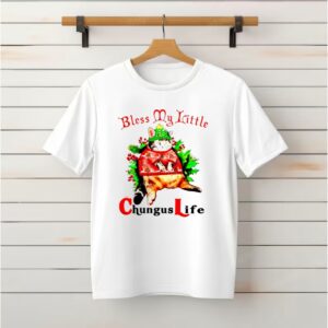 Christmas Cat Bless My Little Chungus Life_Classic T-Shirt
