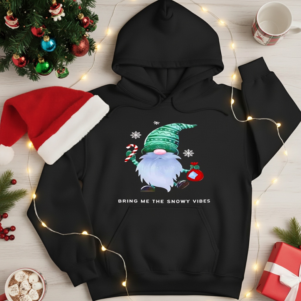 Christmas Gnome Birng me the Snowy vibes_Hoodie Christmas Gnome Birng me the Snowy vibes_Hoodie