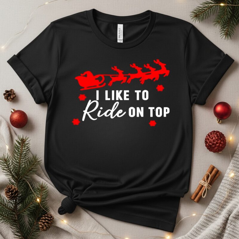 Christmas I like to slide inside on top_T-Shirt