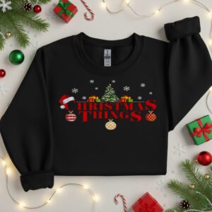 Christmas Things Christmas tree Stranger Things Merry Christmas_Crewneck Sweatshirt