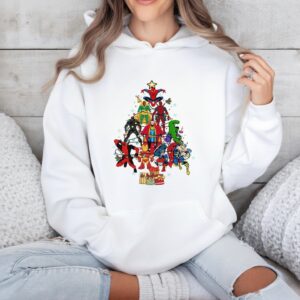 Christmas tree made up of Marvel Comics superheroes_Hoodie