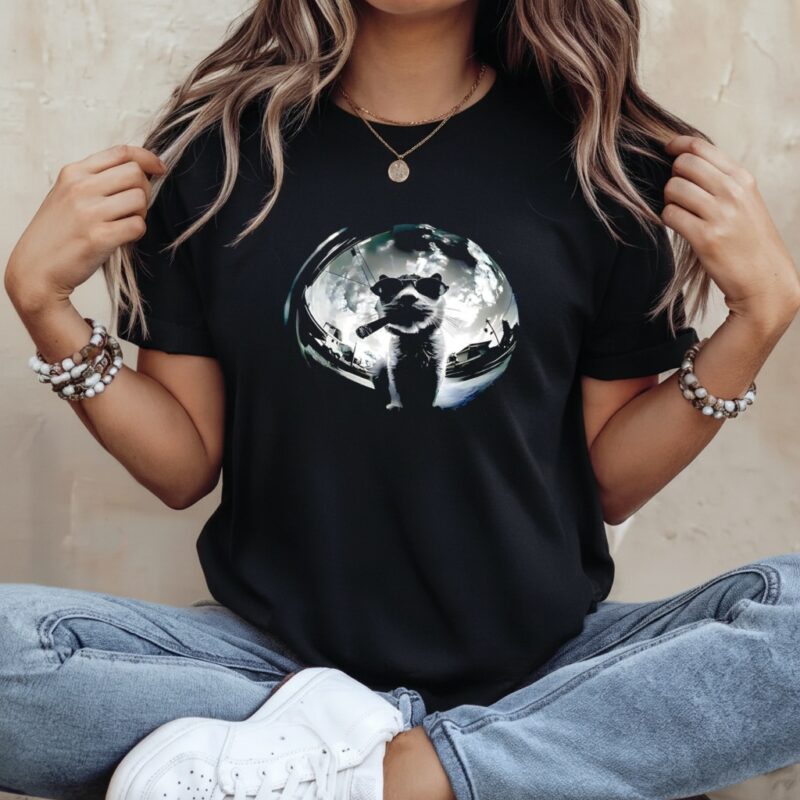 Cigar Cat funny_Ladies T-Shirt