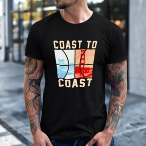 Coast to Coast Golden Gate Bridge_T-Shirt