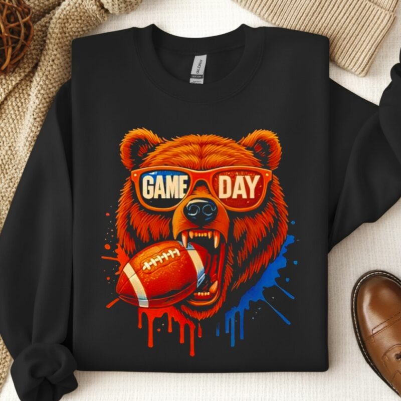 Cool Game Day Bear Graphic_Crewneck Sweatshirt