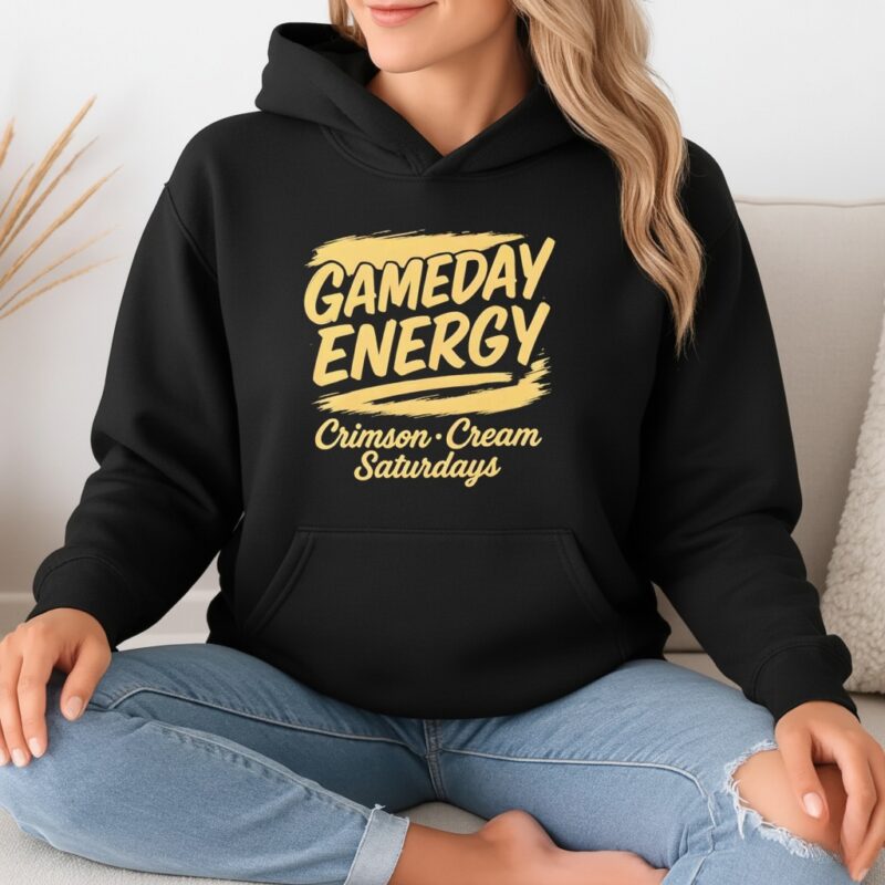 Crimson and Cream Saturdays gameday energy_Hoodie