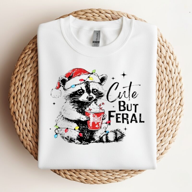 Cute But Feral Christmas_Crewneck Sweatshirt