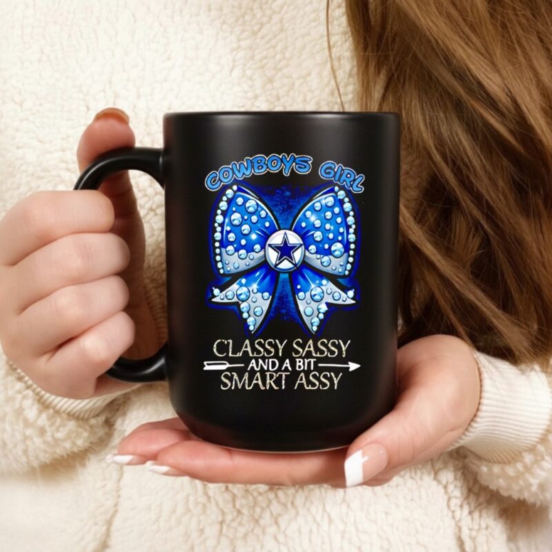 Dallas Cowboys bow Girl Classy Sassy And A Bit Smart Assy_Ceramic Mug
