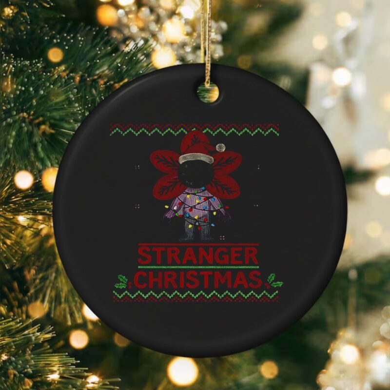Demogorgon Santa Stranger Christmas Stranger Things parody Merry Christmas_Ornaments