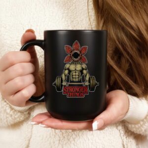 Demogorgon weightlifting Stronger Things Stranger Things parody_Ceramic Mug