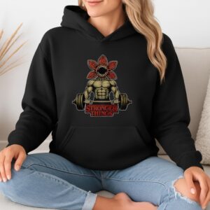Demogorgon weightlifting Stronger Things Stranger Things parody_Hoodie