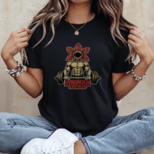 Demogorgon weightlifting Stronger Things Stranger Things parody_Ladies T-Shirt