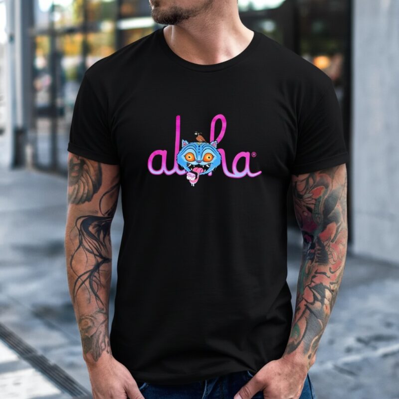 Derpy Tiger Aloha_T-Shirt