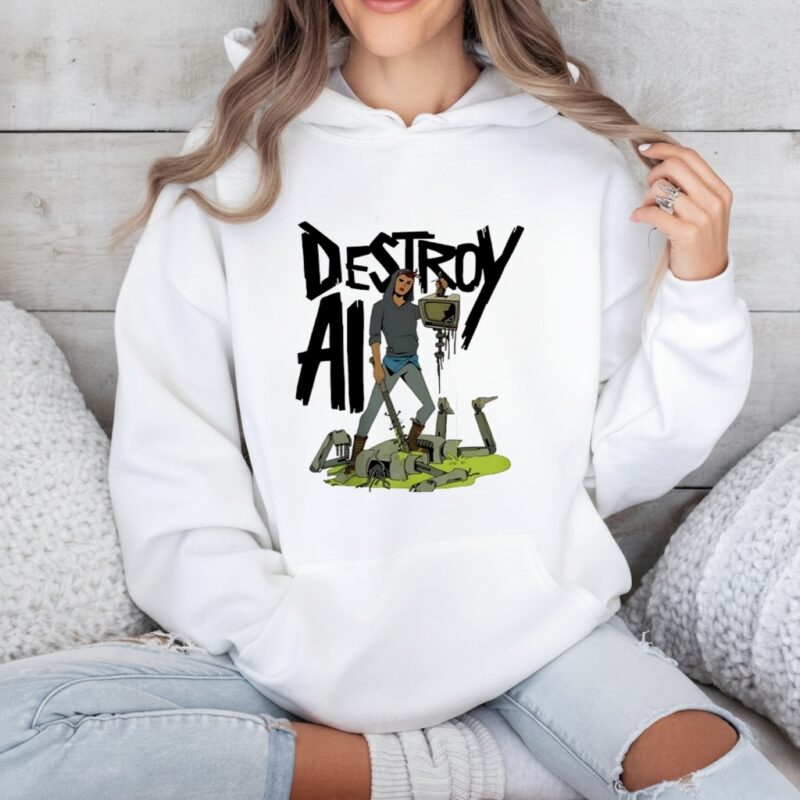 Destroy All AI robot_Hoodie