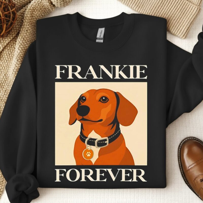 Dog frankie forever_Crewneck Sweatshirt