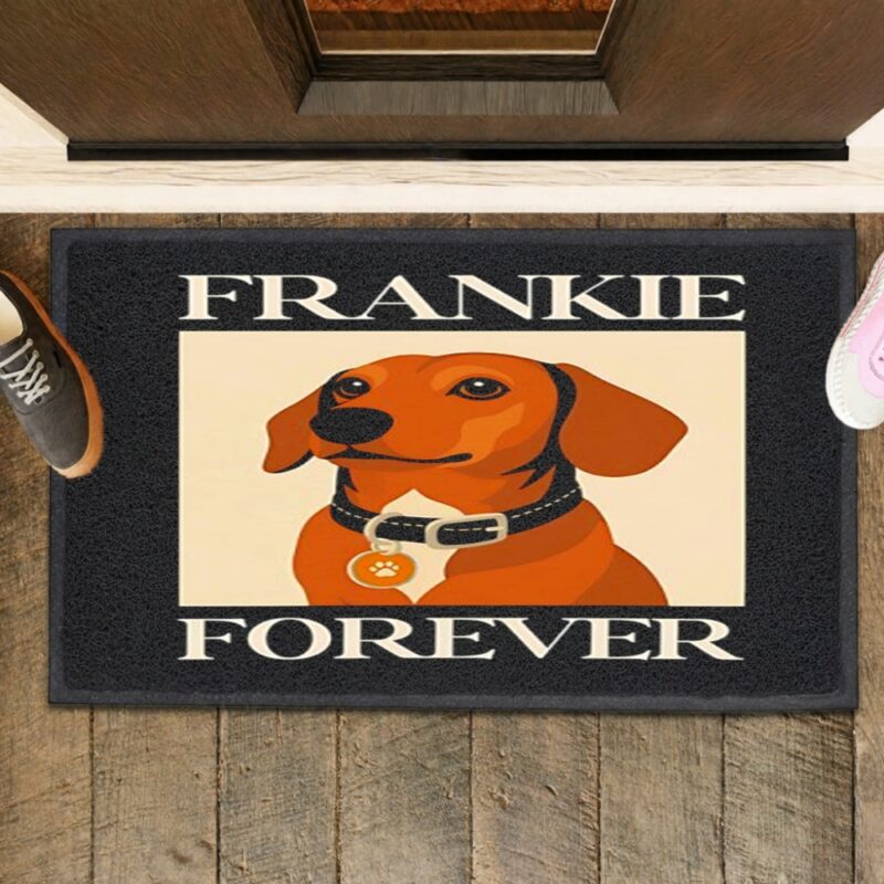 Dog frankie forever_Rubber Doormat