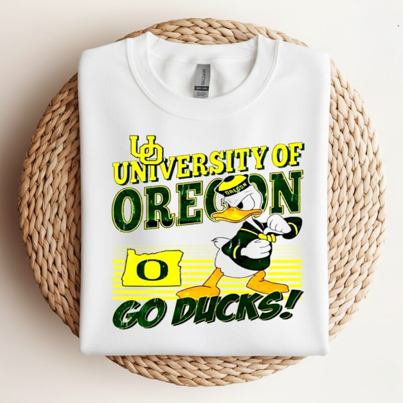 Donald Duck University Oregon Ducks mascot go ducks graphic_Crewneck Sweatshirt