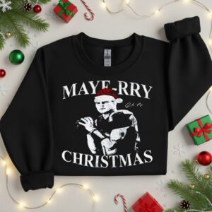 Drake Maye Santa maye-merry Christmas_Crewneck Sweatshirt