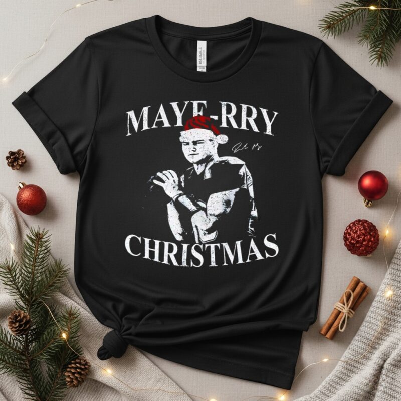 Drake Maye Santa maye-merry Christmas_T-Shirt