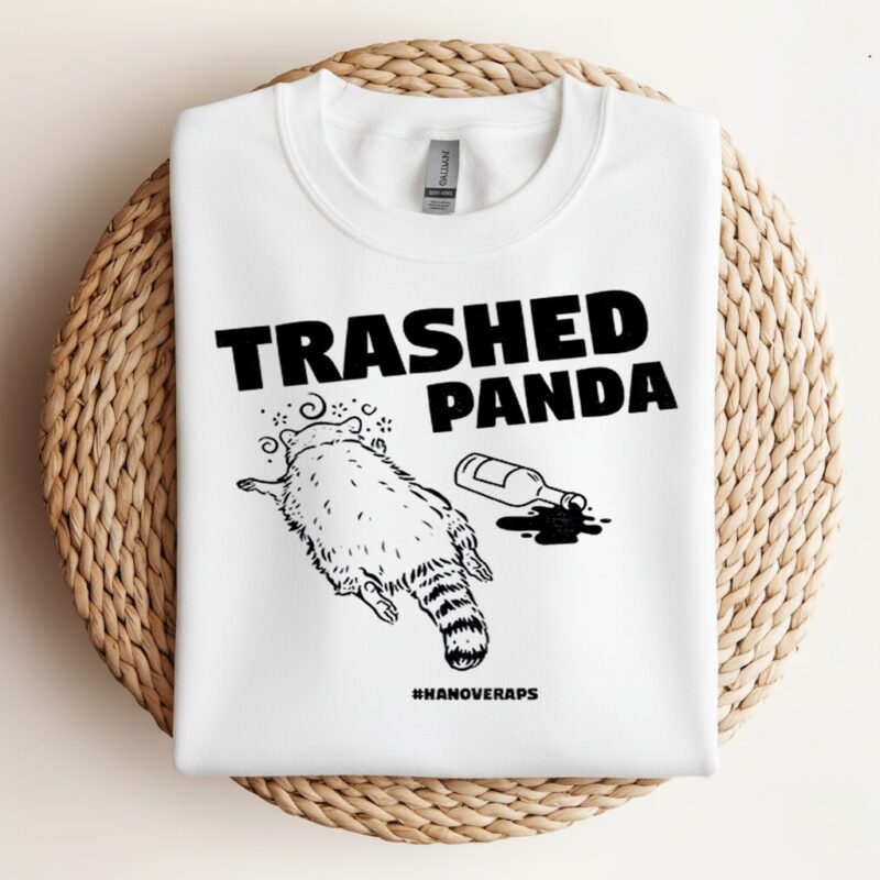 Drunken Raccoon trashed panda_Crewneck Sweatshirt
