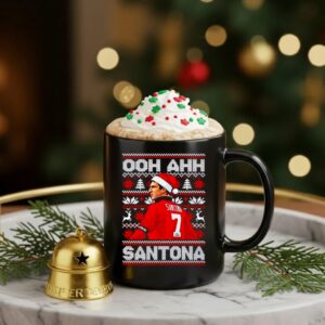 Eric Cantona Ooh Ahh Santona Christmas_Ceramic Mug