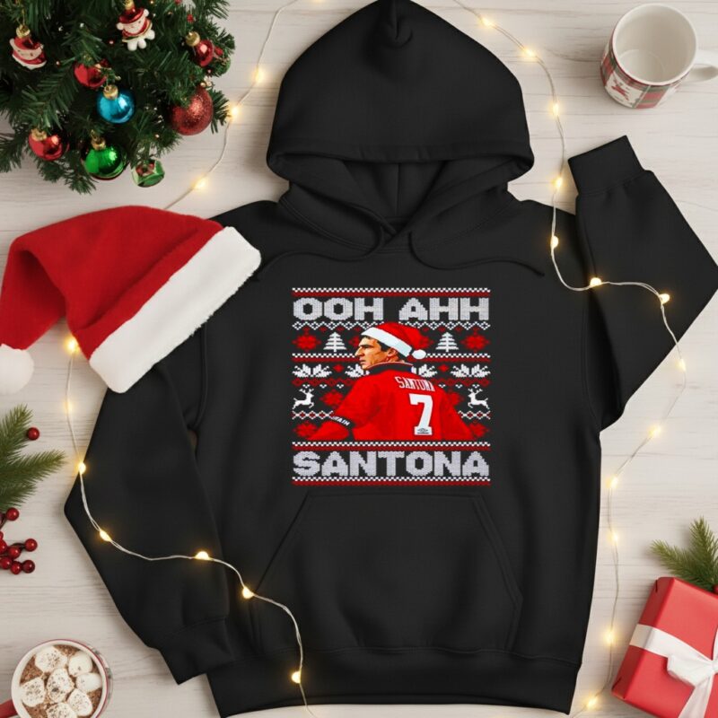Eric Cantona Ooh Ahh Santona Christmas_Crewneck Sweatshirt