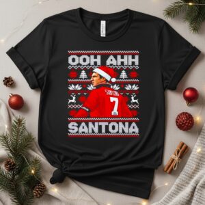Eric Cantona Ooh Ahh Santona Christmas_T-Shirt