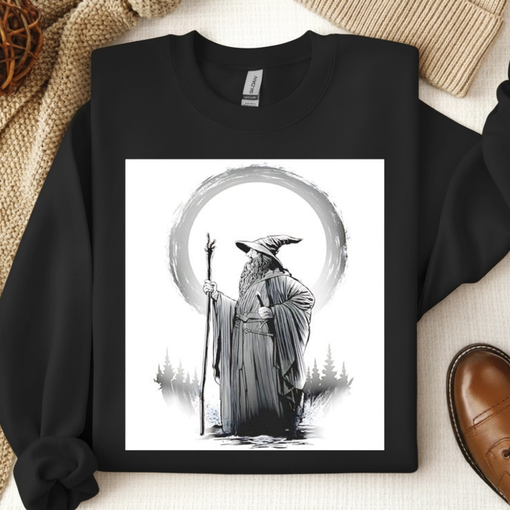 Gandalf The Grey Wizard The Lord of the Rings_Crewneck Sweatshirt Gandalf The Grey Wizard The Lord of the Rings_Crewneck Sweatshirt