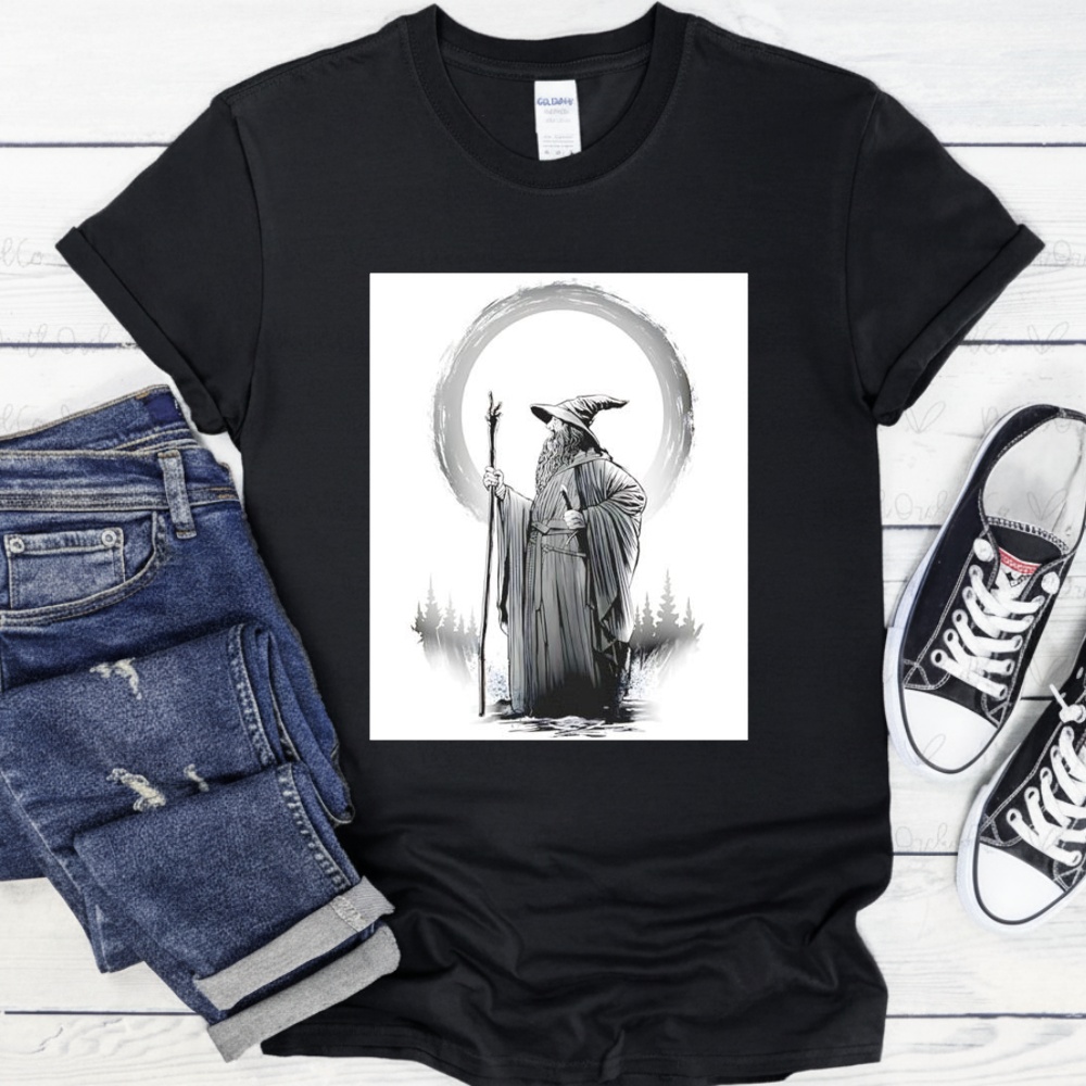 Gandalf The Grey Wizard The Lord of the Rings_T-Shirt Gandalf The Grey Wizard The Lord of the Rings_T-Shirt