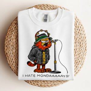 Garf Cat I Hate Mondaaaaays_Crewneck Sweatshirt