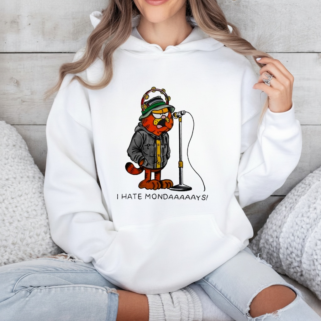 Garf Cat I Hate Mondaaaaays_Hoodie Garf Cat I Hate Mondaaaaays_Hoodie