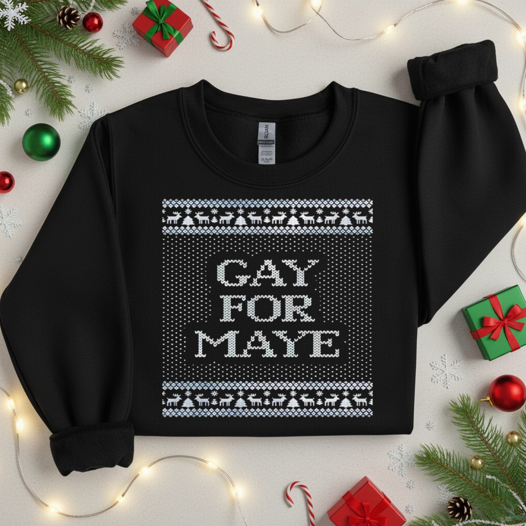 Gay for Maye Tacky Christmas_Crewneck Sweatshirt
