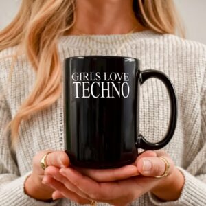 George Daniel girls love Techno letter_Ceramic Mug