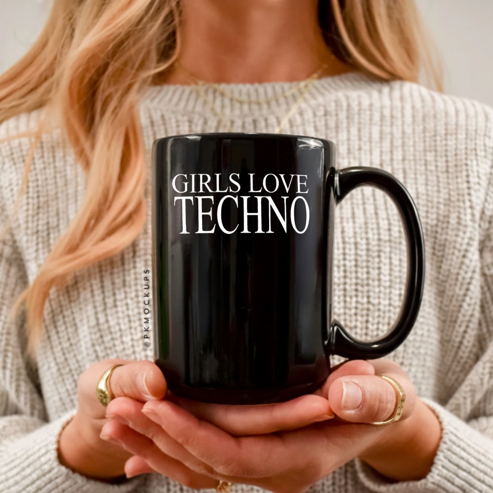 George Daniel girls love Techno letter_Ceramic Mug George Daniel girls love Techno letter_Ceramic Mug