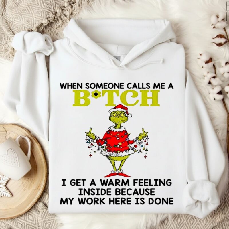 Grinch middle finger when someone calls me a Bitch_Hoodie