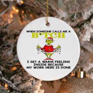 Grinch middle finger when someone calls me a Bitch_Ornaments
