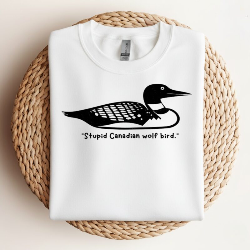 Heated Rivalry Stupid Canadian wolf bird_Crewneck Sweatshirt