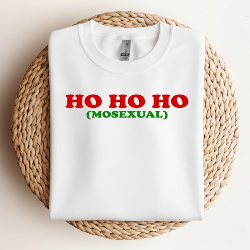 Ho Ho Homosexual Funny LGBTQ Christmas_Crewneck Sweatshirt